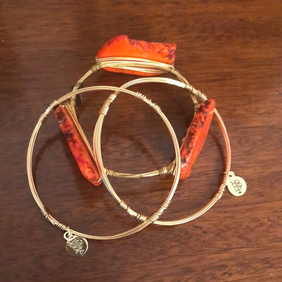 2. Bourbon & Bowties gold tone bangle bracelets - Picture 12 of 16